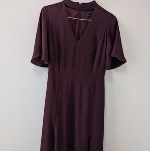Maroon ankle dress